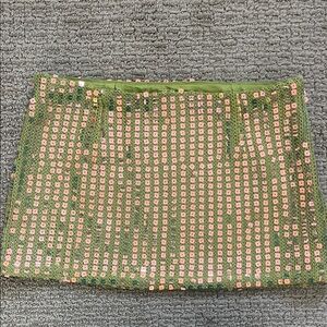 Princess Polly Sparkling Green Mini Skirt